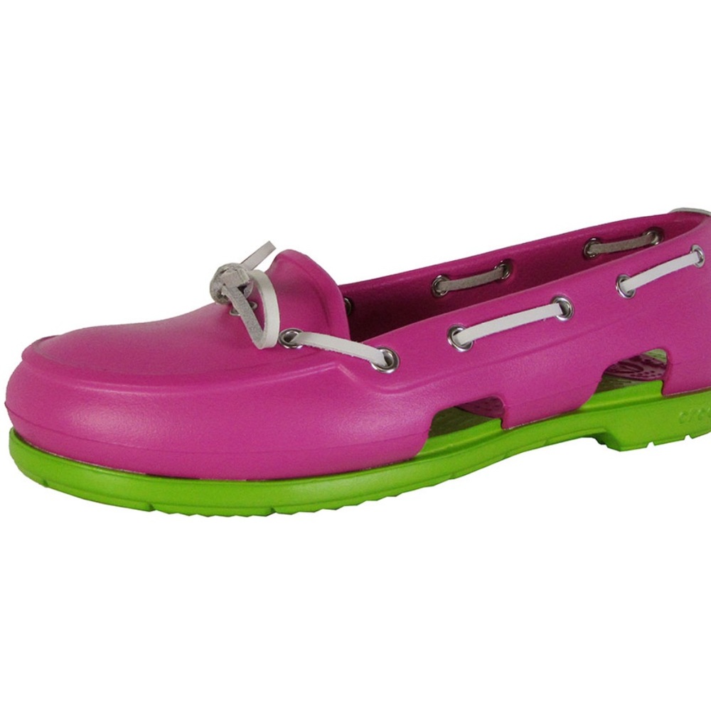 Crocs Womens Beach Line Slip On Boat Shoes